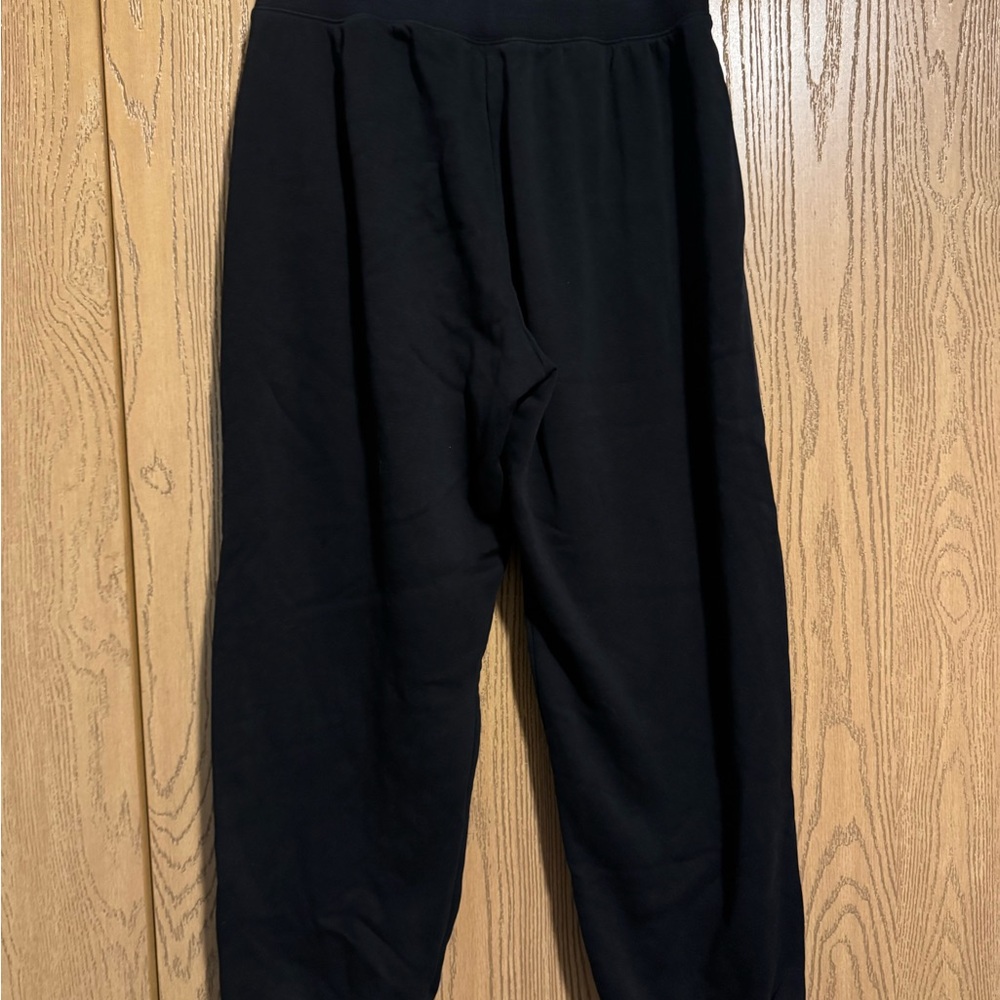 Nike Women Black Sweatpants (Oversized) with White Logo - Picture 3 of 3